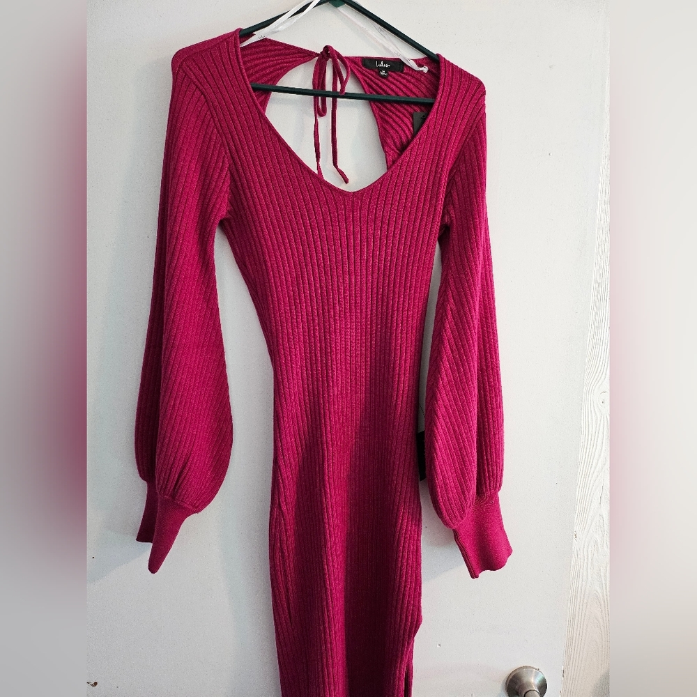 Lulus puff sleeve maxi dress